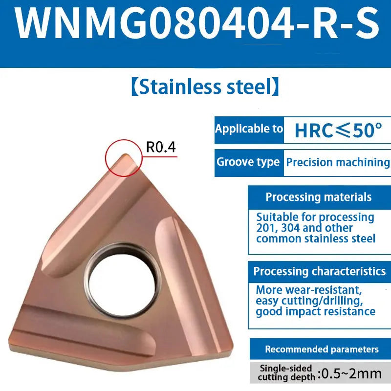 72-WNMG080404/08 Peach-shaped external turning tool head Shandong Denso Pricision Tools Co.,Ltd.